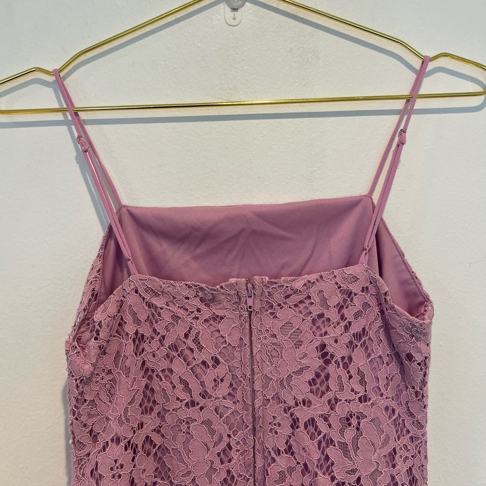 Francesca’s Floral Lavender Lace Mini Dress Size XXS - Picture 6 of 7